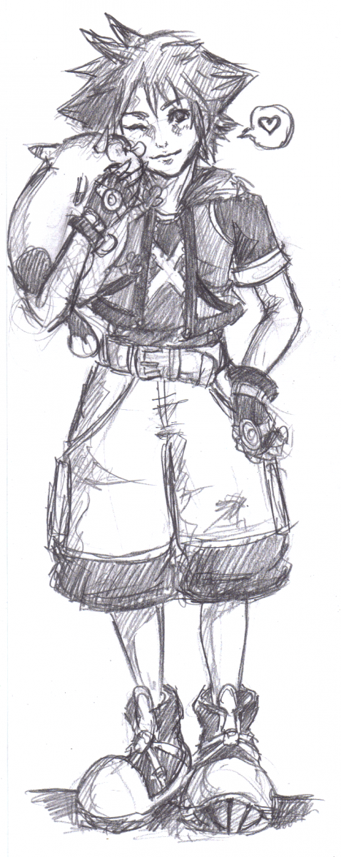 Sora and Meow Wow sketch