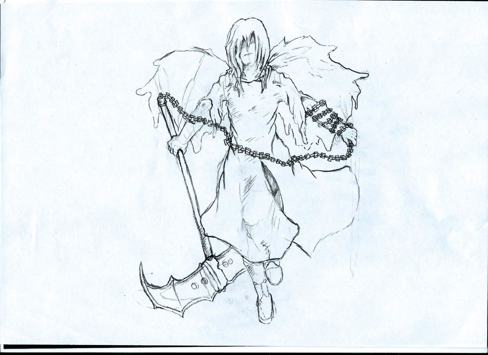 a rough sketch i made of one of the main characters of my comic :)