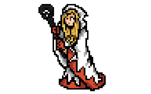 White Mage 32 bit sprite