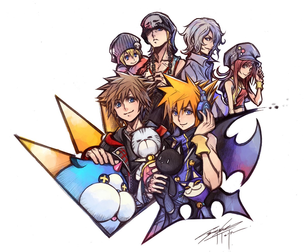 draw kingdom hearts or twewy style avatar or icon