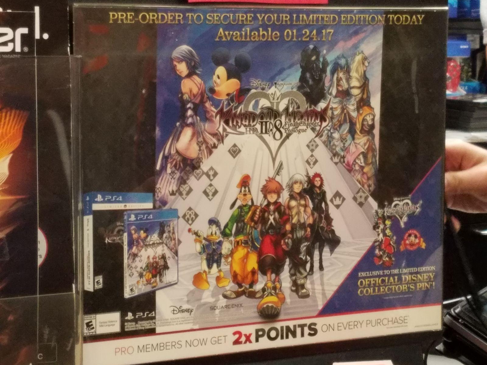 Kingdom Hearts HD 2.8 FCP GameStop Promotional Materials 