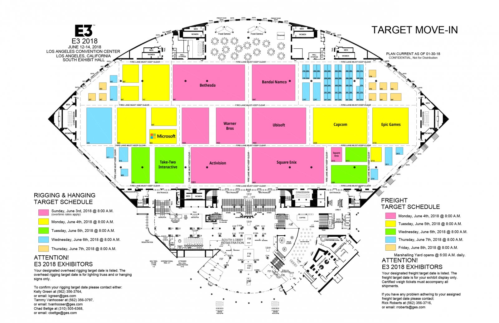 E3 2018 Floor Plans