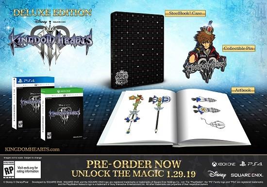 Kingdom Hearts III Deluxe Edition and Deluxe Edition + Figs