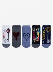 Disney Kingdom Hearts No-Show Socks 5 Pair 