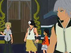Riku Joshua Beat and Rhyme in Traverse Town of Kingdom Hearts  dream drop distance of the 3Ds and new kingdom hearts 2.8