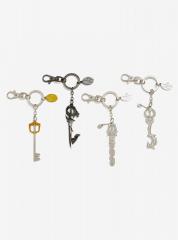 2017 San Diego Comic Con Exclusive Kingdom Hearts Pewter Key Rings - 4 pc Set