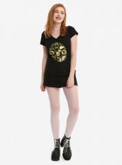 Kingdom Hearts Gold Foil girls v-neck t-shirt 2