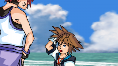 if kingdom hearts was an anime : sora and kairi