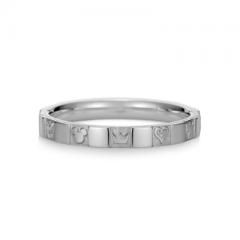 Monogram Ring Single Platinum