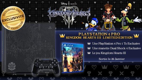 Micromania France To Start Pre Orders For The Kingdom Hearts Iii Limited Edition Playstation 4 Pro With The Deluxe Edition Of The Game Kingdom Hearts News Kh13 For Kingdom Hearts