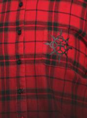 Kingdom Hearts III Axel Plaid Crop Woven Button Up