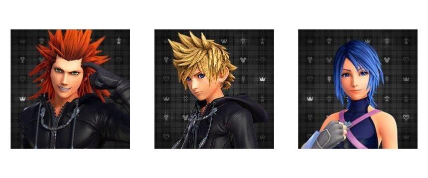 PSN avatars for Kingdom Hearts III Sora, Donald, and Goofy