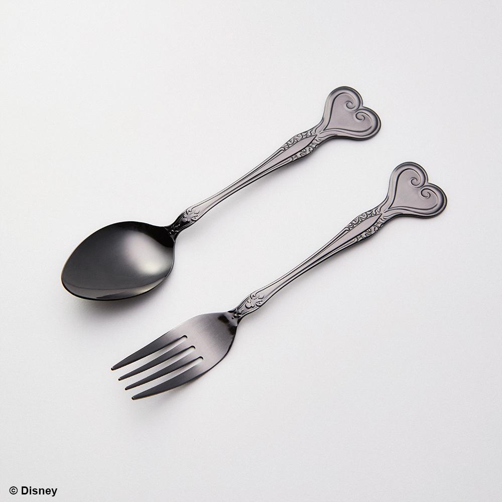 Kingdom Hearts Fork & Spoon Heart (Black)