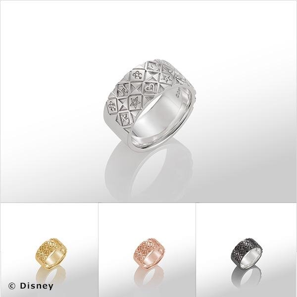 Kingdom Hearts Monogram Silver Ring Wide