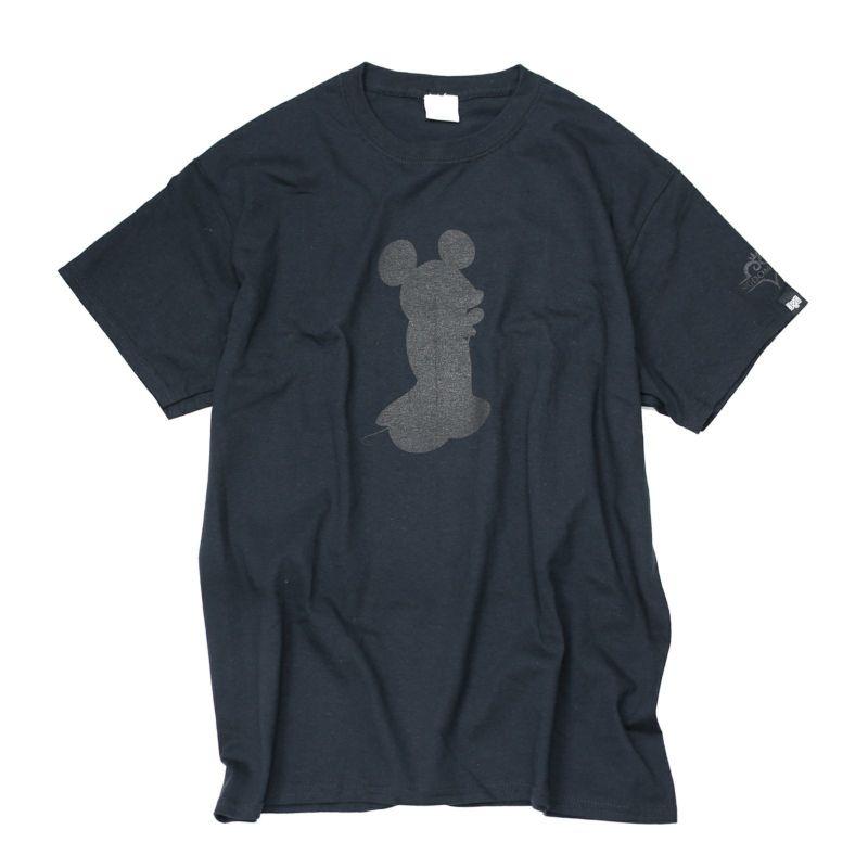 Kingdom Hearts x Bounty Hunter Black Shirt Black Silhouette King Mickey