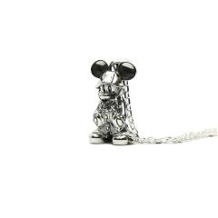 Kingdom Hearts Jam Home Made Silver King Mickey Necklace
