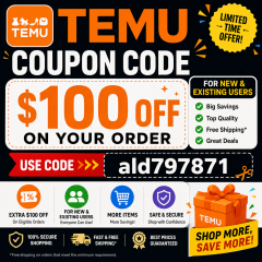 Temu {{"USA"^90% off^"}} Coupon Code ["ald797871"] For Existing Users
