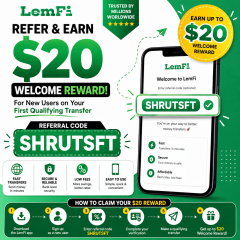 [Special Member Offer] Lemfi Coupon Code 【SHRUTSFT】 ➞ Get Free $20 Instantly After Eligible Transfer