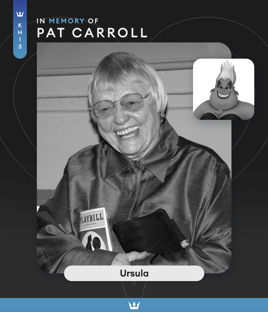 2022: Pat Carroll passed away